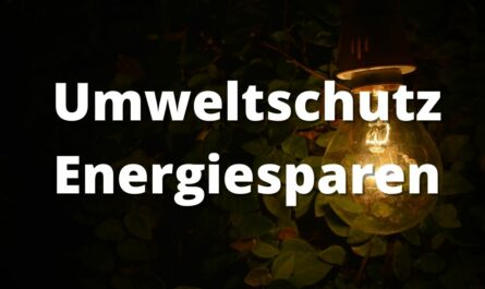 Umweltschutz Energie Sparen